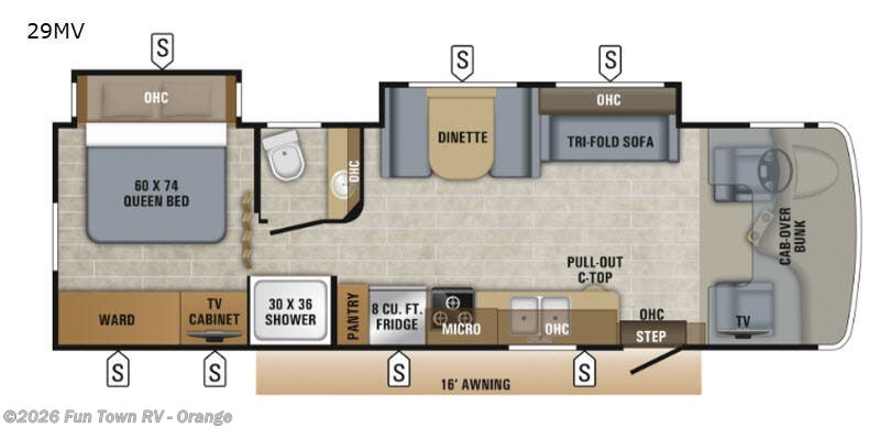 2019 Jayco Greyhawk 29MV - Used Class C For Sale by Fun Town RV - Orange in Orange, Texas features Slideout
