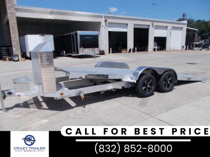 New 2024 Aluma 8218ANV-TILT-TA 18&apos; Aluminum Tiltbed  Car Trailer available in Houston, Texas