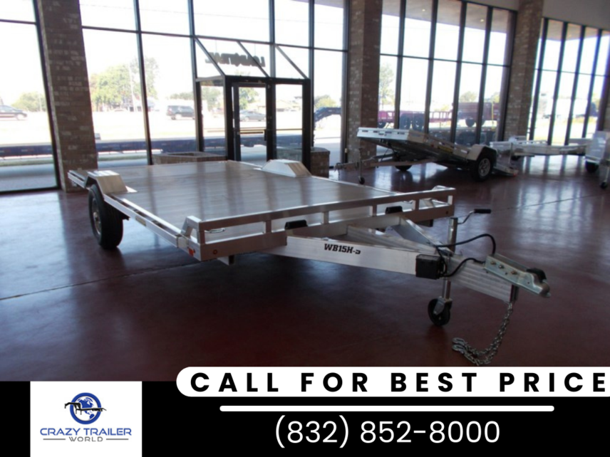 New 2024 Aluma WB15H-S 15&apos; Wide Body Aluminum Utility Trailer available in Houston, Texas