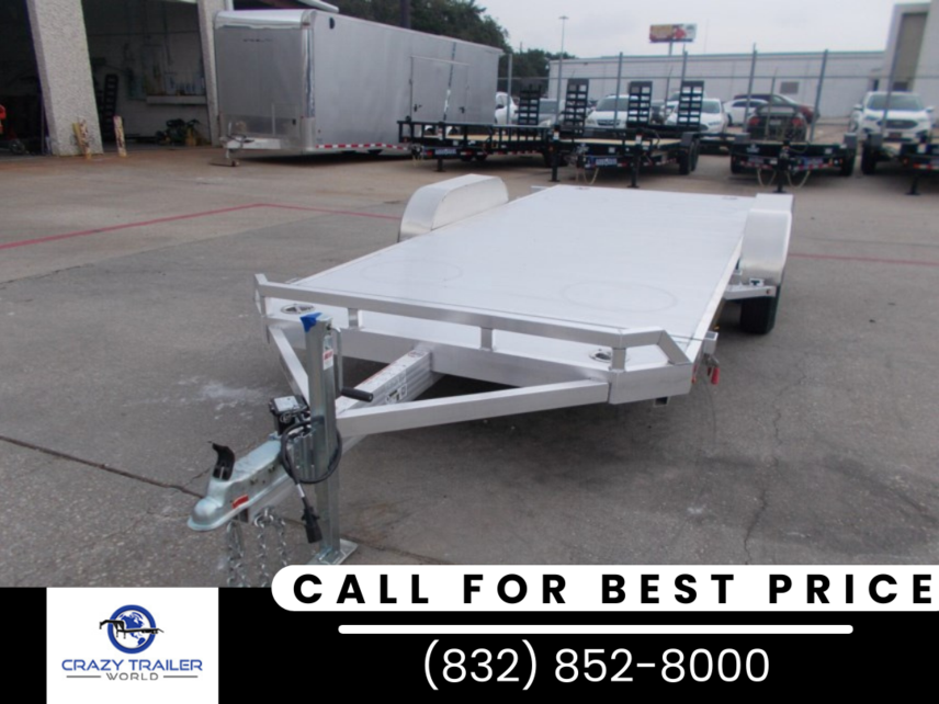 New 2024 Aluma 8216 Tilt 16&apos; Aluminum Tilt Car Hauler Trailer available in Houston, Texas