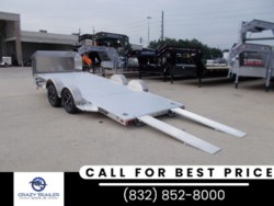 New 2024 Aluma 8216-LP-Tilt 16&apos; Low Profile Aluminum Tiltbed Car Trailer available in Houston, Texas