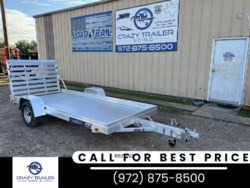 New 2024 Aluma 6312ES 12&apos; Aluminum Utility Trailer W 12&quot; Solid Sides available in Ennis, Texas