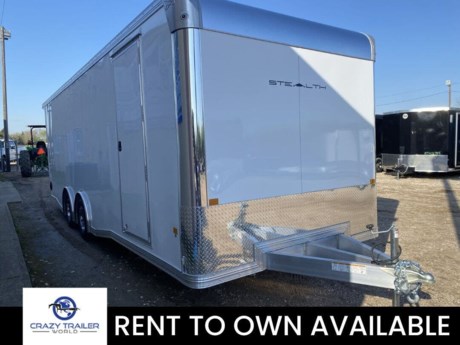 &lt;p&gt;&lt;span style=&quot;color: rgb(0, 0, 0);&quot;&gt;stock #RT001889&lt;/span&gt;&lt;/p&gt;
&lt;p&gt;&lt;span style=&quot;color: rgb(0, 0, 0);&quot;&gt;This trailer is for sale at Crazy Trailer World in Ennis Texas. We offer Rent To Own Financing and also offer traditional financing.&lt;/span&gt;&lt;/p&gt;
&lt;p&gt;&lt;span style=&quot;color: rgb(0, 0, 0);&quot;&gt;&lt;strong&gt;New Stealth by Alcom All Aluminum Enclosed Cargo Trailer&lt;/strong&gt;&lt;/span&gt;&lt;/p&gt;
&lt;p&gt;&lt;span style=&quot;color: rgb(0, 0, 0);&quot;&gt;&lt;strong&gt;Car Hauler Package&lt;br&gt;- Upgrade to 2-5K Torsion&lt;br&gt;- Spread Axle Upgrade - Includes Tapered Skirting&amp;nbsp;&lt;br&gt;- Upgrade to 15&quot; Aluminum Wheel&amp;nbsp;&lt;br&gt;- Upgrade to 32x78 Side Access Door&lt;br&gt;- 2019 Elite Escape Door&lt;br&gt;- Upgrade to 4&quot; Premium Trim&amp;nbsp;&lt;br&gt;- Rear Door Canopy (2020 Version, w/ (4) Puck Lights)&lt;/strong&gt;&lt;/span&gt;&lt;/p&gt;
&lt;p&gt;&lt;span style=&quot;color: rgb(0, 0, 0);&quot;&gt;&amp;nbsp;8.5X24 CAR HAULER&lt;/span&gt;&lt;br&gt;&lt;span style=&quot;color: rgb(0, 0, 0);&quot;&gt;** INTEGRATED FRAME **&lt;/span&gt;&lt;br&gt;&lt;span style=&quot;color: rgb(0, 0, 0);&quot;&gt;** FLAT FRONT W/ CAST CORNERS&lt;/span&gt;&lt;br&gt;&lt;span style=&quot;color: rgb(0, 0, 0);&quot;&gt;16&quot; O/C Walls, Roof &amp;amp; Floor Studs&lt;/span&gt;&lt;br&gt;&lt;span style=&quot;color: rgb(0, 0, 0);&quot;&gt;2&quot;x6&quot; Subtube Framing&lt;/span&gt;&lt;br&gt;&lt;span style=&quot;color: rgb(0, 0, 0);&quot;&gt;.030 Screwless Skin, Bonded on Seams&lt;/span&gt;&lt;br&gt;&lt;span style=&quot;color: rgb(0, 0, 0);&quot;&gt;One Piece Aluminum Roof&lt;/span&gt;&lt;br&gt;&lt;span style=&quot;color: rgb(0, 0, 0);&quot;&gt;Box Length: 24&#39;&lt;/span&gt;&lt;br&gt;&lt;span style=&quot;color: rgb(0, 0, 0);&quot;&gt;Box Width: 99&quot;&amp;nbsp;&lt;/span&gt;&lt;br&gt;&lt;span style=&quot;color: rgb(0, 0, 0);&quot;&gt;&lt;strong&gt;Interior Height: 85&quot; (3&quot; additional height)&lt;br&gt;Interior Elevated Spare Tire Mount&lt;br&gt;Spare 15&quot; Aluminum Wheel w/ 225/75R15 Tire (6-Lug)&lt;/strong&gt;&lt;/span&gt;&lt;br&gt;&lt;span style=&quot;color: rgb(0, 0, 0);&quot;&gt;Rear Door Opening: 80&quot;&lt;/span&gt;&lt;br&gt;&lt;span style=&quot;color: rgb(0, 0, 0);&quot;&gt;24&quot; Stoneguard&lt;/span&gt;&lt;br&gt;&lt;span style=&quot;color: rgb(0, 0, 0);&quot;&gt;2 5/16&quot; Coupler&lt;/span&gt;&lt;br&gt;&lt;span style=&quot;color: rgb(0, 0, 0);&quot;&gt;GVW: 9990#&lt;/span&gt;&lt;br&gt;&lt;span style=&quot;color: rgb(0, 0, 0);&quot;&gt;(2) Dome Lights w/Wall Switch&lt;/span&gt;&lt;br&gt;&lt;span style=&quot;color: rgb(0, 0, 0);&quot;&gt;Car Hauler Grade Rear Ramp w/Spring Assist, Starter Flap &amp;amp; Aluminum Hardware &amp;nbsp; &amp;nbsp;&lt;/span&gt;&lt;br&gt;&lt;span style=&quot;color: rgb(0, 0, 0);&quot;&gt;Beavertail Construction&lt;/span&gt;&lt;br&gt;&lt;span style=&quot;color: rgb(0, 0, 0);&quot;&gt;5000# Center Jack&lt;/span&gt;&lt;br&gt;&lt;span style=&quot;color: rgb(0, 0, 0);&quot;&gt;3/4&quot; Water Resistant Decking&lt;/span&gt;&lt;br&gt;&lt;span style=&quot;color: rgb(0, 0, 0);&quot;&gt;White Vinyl Faced Luan Walls&lt;/span&gt;&lt;br&gt;&lt;span style=&quot;color: rgb(0, 0, 0);&quot;&gt;&lt;strong&gt;White Vinyl Backed Luan Ceiling&lt;/strong&gt;&lt;/span&gt;&lt;br&gt;&lt;span style=&quot;color: rgb(0, 0, 0);&quot;&gt;Exterior LED Lighting&lt;/span&gt;&lt;br&gt;&lt;span style=&quot;color: rgb(0, 0, 0);&quot;&gt;Plastic Salem Vents&lt;/span&gt;&lt;br&gt;&lt;span style=&quot;color: rgb(0, 0, 0);&quot;&gt;Interior Cove Trim Package&lt;/span&gt;&lt;br&gt;&lt;span style=&quot;color: rgb(0, 0, 0);&quot;&gt;(4) HD D-Rings&lt;/span&gt;&lt;br&gt;&lt;span style=&quot;color: rgb(0, 0, 0);&quot;&gt;(2) Safety Chains&lt;/span&gt;&lt;br&gt;&lt;span style=&quot;color: rgb(0, 0, 0);&quot;&gt;4-Year Limited Warranty&lt;/span&gt;&lt;/p&gt;
&lt;p class=&quot;MsoNormal&quot; style=&quot;mso-margin-top-alt: auto; mso-margin-bottom-alt: auto; line-height: normal;&quot;&gt;&lt;span style=&quot;font-family: Arial, sans-serif; color: rgb(0, 0, 0);&quot;&gt;Please contact Crazy Trailer World to verify this trailer is still available.&lt;/span&gt;&lt;/p&gt;
&lt;p class=&quot;MsoNormal&quot; style=&quot;mso-margin-top-alt: auto; mso-margin-bottom-alt: auto; line-height: normal;&quot;&gt;&lt;span style=&quot;font-family: Arial, sans-serif; color: rgb(0, 0, 0);&quot;&gt;All prices are subject to Tax, Title, Plates &amp;amp; Doc Fees. All Trailers are discounted for Cash or Finance Price! We charge a convenience fee on credit card purchases.&amp;nbsp;Crazy Trailer World Ennis&amp;nbsp;is located near Midlothian&amp;nbsp;Texas, Kaufman Texas, Dallas Texas, Waco Texas, Palmer Texas, Ferris Texas, Dallas Metro Texas,&amp;nbsp;Waxahachie&amp;nbsp;Texas and&amp;nbsp;Corsicana, Texas.&lt;/span&gt;&lt;/p&gt;
&lt;p class=&quot;MsoNormal&quot; style=&quot;mso-margin-top-alt: auto; mso-margin-bottom-alt: auto; line-height: normal;&quot;&gt;&lt;span style=&quot;color: rgb(0, 0, 0);&quot;&gt;&lt;span style=&quot;font-family: Arial, sans-serif;&quot;&gt;Come see Crazy Trailer World for the best deal on Dump Trailers, Equipment Trailers, Flatbed Trailers,&amp;nbsp;Skidloader&amp;nbsp;Trailers,&amp;nbsp;Tiltbed&amp;nbsp;Trailer, Bobcat Trailer, Farm Trailer, Trash Trailer, Cleanup Trailer, Hotshot Trailer,&amp;nbsp;Gooseneck&amp;nbsp;Trailer,&amp;nbsp;Trailor, Load Trail Trailers for sale, Utility Trailer,&amp;nbsp;ATV&amp;nbsp;Trailer,&amp;nbsp;UTV&amp;nbsp;Trailer, Side X Side Trailer,&amp;nbsp;SXS&amp;nbsp;Trailer, Mower Trailer, Truck&lt;/span&gt;&lt;span style=&quot;font-family: &#39;Arial&#39;,sans-serif; mso-fareast-font-family: &#39;Times New Roman&#39;; mso-font-kerning: 0pt; mso-ligatures: none;&quot;&gt;&amp;nbsp;Beds, Truck Flatbeds, Tank Trailers, Hydraulic Dovetail Trailers, MAX Ramp Trailer, Ramp Trailer,&amp;nbsp;Deckover&amp;nbsp;Trailer,&amp;nbsp;Pintle&amp;nbsp;Trailer, Construction Trailer, Cargo Trailer, Contractor Trailer, Jeep Trailers, Buggy Hauler Trailers, Scissor Lift Trailers, Used Trailer, Car Hauler, Car Trailers, Motorcycle Trailers, Lawncare&amp;nbsp;Trailers, Landscape Trailers, Low Pro Trailers, Backhoe Trailers, Golf Cart Trailers, Side Load Trailers, Tall Sided Dump Trailer for sale, 3&#39; Tall Side Dump Trailer, 4&#39; tall side dump trailer,&amp;nbsp;gooseneck&amp;nbsp;dump trailer, fold down side dump trailers.&amp;nbsp;Crazy Trailer World is also an&amp;nbsp;Aluma&amp;nbsp;Aluminum Trailer Dealer. We have Aluminum Trailers for sale in Texas.&lt;/span&gt;&lt;/span&gt;&lt;/p&gt;
&lt;p class=&quot;MsoNormal&quot; style=&quot;mso-margin-top-alt: auto; mso-margin-bottom-alt: auto; line-height: normal;&quot;&gt;&lt;span style=&quot;font-family: Arial, sans-serif; color: rgb(0, 0, 0);&quot;&gt;Don&amp;rsquo;t forget to keep your trailer maintained and taken care of, and remember Crazy Trailer World&amp;rsquo;s Parts and Service Department offers everything from welding and winch installs to rewiring and axle service.&lt;/span&gt;&lt;/p&gt;
&lt;p class=&quot;MsoNormal&quot; style=&quot;mso-margin-top-alt: auto; mso-margin-bottom-alt: auto; line-height: normal;&quot;&gt;&lt;span style=&quot;font-size: 8pt; font-family: Arial, sans-serif; color: rgb(0, 0, 0);&quot;&gt;Crazy Trailer World&amp;nbsp;is not responsible for any Typos, Errors or misprints.&lt;/span&gt;&lt;/p&gt;
&lt;p class=&quot;MsoNormal&quot; style=&quot;mso-margin-top-alt: auto; mso-margin-bottom-alt: auto; line-height: normal;&quot;&gt;&lt;span style=&quot;font-size: 8pt; font-family: Arial, sans-serif; color: rgb(0, 0, 0);&quot;&gt;Follow Crazy Trailer World on social media:&lt;br&gt;Facebook&amp;nbsp;Instagram&amp;nbsp;YouTube&amp;nbsp;TikTok&lt;/span&gt;&lt;/p&gt;