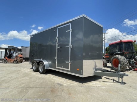 &lt;p&gt;Brand New 2022 Haul-About Panther 7&amp;rsquo; Tall 7x16 Enclosed Trailer&lt;br /&gt;Features:&lt;br /&gt;7&amp;rsquo; wide x 16&amp;rsquo; long x 7&#39;interior height&lt;br /&gt;- (2) 3500lb axles with 4 wheel electric brakes&lt;br /&gt;- 7000 GVWR&lt;br /&gt;- Payload capacity is approximately: 4494lbs&lt;br /&gt;- Spring assisted rear ramp door with ramp extension&lt;br /&gt;- Sloped v-nose&lt;br /&gt;- 16&amp;rsquo; of box plus the v-nose&lt;br /&gt;- Aluminum exterior is .030 thickness&lt;br /&gt;- Full Screwless Exterior&lt;br /&gt;- 15&quot; Radial tires&lt;br /&gt;- Roof vent&lt;br /&gt;- Insulated thermo cool ceiling liner inside&lt;br /&gt;- 3/8&quot; plywood interior walls&lt;br /&gt;- Advantech flooring (weatherproof)&lt;br /&gt;- LED dome light w/wall switch&lt;br /&gt;- 4 D-Rings in floor&lt;br /&gt;- 3 year warranty&lt;br /&gt;&lt;br /&gt;* HD FRAMING *&lt;br /&gt;- 16&amp;rdquo; on all centers: (floor cross members, wall uprights, and roof cross bracing)&lt;br /&gt;- Box tube construction framing on everything: (main frame, floor cross members, wall uprights, and roof cross bracing)&lt;br /&gt;5 YEAR WARRANTY&lt;br /&gt;Financing available. We offer a Rent to Own program &amp;amp; a no credit check.&lt;br /&gt;Call us for more information on your future trailer. http://www.trailermartinc.com/--xInventoryDetail?id=12245002&lt;/p&gt;