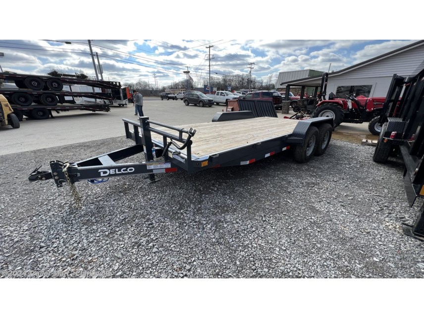 New 2023 Delco 18&apos; Lowboy equipment trailer 14K GVWR available in Clarksville, Tennessee