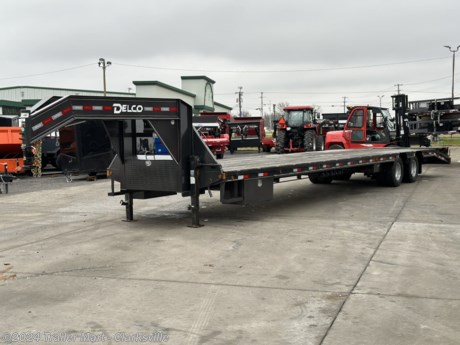 &lt;p&gt;&lt;strong&gt;&lt;span style=&quot;font-size: 24px;&quot;&gt;8.5 X 40 25 GN Delco Flatbed Trailer&lt;/span&gt;&lt;/strong&gt;&lt;/p&gt;
&lt;p&gt;&lt;strong&gt;&lt;span style=&quot;font-size: 24px;&quot;&gt;Features&lt;/span&gt;&lt;/strong&gt;&lt;/p&gt;
&lt;ul&gt;
&lt;li&gt;&lt;span style=&quot;font-size: 24px;&quot;&gt;I-Beam Frame and Neck&lt;/span&gt;&lt;/li&gt;
&lt;li&gt;&lt;span style=&quot;font-size: 24px;&quot;&gt;12k Hydraulic Disc Brakes Dual Tandem&lt;/span&gt;&lt;/li&gt;
&lt;li&gt;&lt;span style=&quot;font-size: 24px;&quot;&gt;2-Speed 10k lb Spring Loaded Jack&lt;/span&gt;&lt;/li&gt;
&lt;li&gt;&lt;span style=&quot;font-size: 24px;&quot;&gt;Dovetail w. Monster Ramps&lt;/span&gt;&lt;/li&gt;
&lt;li&gt;&lt;span style=&quot;font-size: 24px;&quot;&gt;Treated Pinewood Floor&lt;/span&gt;&lt;/li&gt;
&lt;li&gt;&lt;span style=&quot;font-size: 24px;&quot;&gt;Toolboxes&lt;/span&gt;&lt;/li&gt;
&lt;li&gt;&lt;span style=&quot;font-size: 24px;&quot;&gt;Extra Clearance Lights&lt;/span&gt;&lt;/li&gt;
&lt;li&gt;&lt;span style=&quot;font-size: 24px;&quot;&gt;Chain Rack&lt;/span&gt;&lt;/li&gt;
&lt;li&gt;&lt;span style=&quot;font-size: 24px;&quot;&gt;Hutch Suspension&lt;/span&gt;&lt;/li&gt;
&lt;li&gt;&lt;span style=&quot;font-size: 24px;&quot;&gt;Slide track for Ratchets&lt;/span&gt;&lt;/li&gt;
&lt;/ul&gt;
&lt;p class=&quot;MsoNormal&quot; style=&quot;margin-left: .25in;&quot;&gt;&lt;span style=&quot;font-size: 18.0pt; line-height: 107%;&quot;&gt;&amp;nbsp;&lt;/span&gt;&lt;/p&gt;
&lt;p class=&quot;MsoNormal&quot;&gt;&lt;strong&gt;&lt;em&gt;&lt;span style=&quot;font-size: 17.5pt; line-height: 107%; color: black; background: white;&quot;&gt;WE OFFER SUPER LOW MONTHLY PAYMENT OPTIONS TO QUALIFIED BUYERS.&amp;nbsp; NO OTHER DEALER WILL WORK AS HARD AS WE DO TO ENSURE EACH AND EVERY CUSTOMER THE VERY BEST FINANCING OPTIONS AVAILABLE!&amp;nbsp;&amp;nbsp;&lt;/span&gt;&lt;/em&gt;&lt;/strong&gt;&lt;/p&gt;
&lt;p&gt;&amp;nbsp;&lt;/p&gt;
&lt;p class=&quot;MsoNormal&quot;&gt;&lt;strong&gt;&lt;em&gt;&lt;span style=&quot;font-size: 18.0pt; line-height: 107%;&quot;&gt;Don&amp;rsquo;t forget to ask about our warranty!&lt;/span&gt;&lt;/em&gt;&lt;/strong&gt;&lt;/p&gt;
