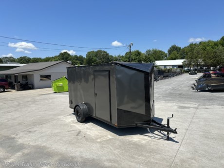 &lt;p&gt;&lt;strong&gt;Brand new Trailer Mart Special Build.&amp;nbsp; &lt;br /&gt;&lt;br /&gt;6&#39; WIDE X 12&#39; LONG X 6&#39;3&quot; TALL&lt;br /&gt;&lt;/strong&gt;12&#39; long plus the v-nose&lt;br /&gt;HD Framing&lt;br /&gt;Many exterior upgraded features&lt;br /&gt;Several extra LED interior and exterior features&lt;br /&gt;Superior towing efficiency&lt;br /&gt;much more!&lt;br /&gt;&lt;br /&gt;- 1-3500lb Axle&lt;br /&gt;- 15&quot; Radial trailer tires&lt;br /&gt;- Spring assisted rear ramp door&lt;br /&gt;- Ramp rear door does have the ramp extension&lt;br /&gt;- 32&quot; Curbside entrance door with RV latch and recessed piano hinges&lt;br /&gt;&lt;em&gt;&lt;strong&gt;- Trailer weighs: 1200lbs empty&lt;/strong&gt;&lt;/em&gt;&lt;br /&gt;&lt;em&gt;&lt;strong&gt;- Payload capacity on this trailer is: 1800lbs&lt;/strong&gt;&lt;/em&gt;&lt;br /&gt;- Semi-screwless exterior aluminum&lt;br /&gt;- Blackout trim package&lt;br /&gt;- Lots of extra LED exterior marker lights&lt;br /&gt;- Super bright LED Cadillac style tail lights&lt;br /&gt;- LED interior 12volt light&lt;br /&gt;- (4) 5k Rated D-rings installed&lt;br /&gt;- Slope wedge and extended triple tube tongue&lt;br /&gt;- 3/8&quot; Interior walls&lt;br /&gt;- 3/4&quot; Plywood floors&lt;br /&gt;- All box tube framing: Main frame, tongue, floor cross members, wall uprights, and roof bows... 3 times stronger than channel frame trailers&lt;br /&gt;- 16&quot; on all center spacing: floor cross members, wall uprights, and roof bows.&amp;nbsp;&lt;/p&gt;