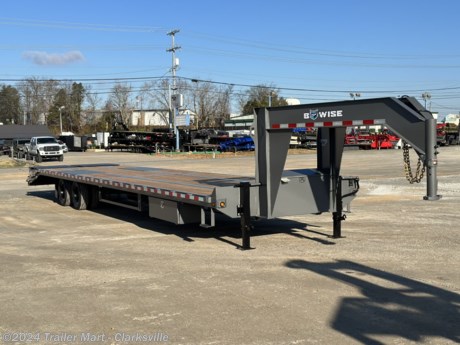 &lt;p&gt;&lt;strong&gt;&lt;em&gt;22GN BWISE LIMITED SERIES 40FT HOTSHOT GOOSENECK&lt;/em&gt;&lt;/strong&gt;&lt;/p&gt;
&lt;p&gt;&amp;nbsp;&lt;/p&gt;
&lt;p&gt;GVWR : 24,000 lbs&lt;/p&gt;
&lt;p&gt;&amp;nbsp;&lt;/p&gt;
&lt;p&gt;Trailer Weight : 9200&lt;/p&gt;
&lt;p&gt;&amp;nbsp;&lt;/p&gt;
&lt;p&gt;Payload Capacity : 14,800&lt;/p&gt;
&lt;p&gt;&amp;nbsp;&lt;/p&gt;
&lt;p&gt;Dimensions : 8.5&#39;x40&#39; (35ft flat deck, 5ft dovetail w/ mega ramps)&lt;/p&gt;
&lt;p&gt;&amp;nbsp;&lt;/p&gt;
&lt;p&gt;Axles : 10,000lb Lipperd Oil Bath Electric Brake Axles&lt;/p&gt;
&lt;p&gt;&amp;nbsp;&lt;/p&gt;
&lt;p&gt;Toolboxes : 1 extra wide locking box on either side&lt;/p&gt;
&lt;p&gt;&amp;nbsp; &amp;nbsp; &amp;nbsp; &amp;nbsp; &amp;nbsp; &amp;nbsp; &amp;nbsp; &amp;nbsp; &amp;nbsp; &amp;nbsp;1 large locking in front&lt;/p&gt;
&lt;p&gt;&amp;nbsp;&lt;/p&gt;
&lt;p&gt;Accesories : Recessed LED deck lighting pods,&lt;/p&gt;
&lt;p&gt;&amp;nbsp; &amp;nbsp; &amp;nbsp; &amp;nbsp; &amp;nbsp; &amp;nbsp; &amp;nbsp; &amp;nbsp; &amp;nbsp; &amp;nbsp; Passenger side dunnage rack&lt;/p&gt;
&lt;p&gt;&amp;nbsp; &amp;nbsp; &amp;nbsp; &amp;nbsp; &amp;nbsp; &amp;nbsp; &amp;nbsp; &amp;nbsp; &amp;nbsp; &amp;nbsp; Stipple grip steps on either side&lt;/p&gt;
&lt;p&gt;&amp;nbsp; &amp;nbsp; &amp;nbsp; &amp;nbsp; &amp;nbsp; &amp;nbsp; &amp;nbsp; &amp;nbsp; &amp;nbsp; &amp;nbsp; Slide ratchet rail system on driver side with (7) slide ratches, one welded&lt;/p&gt;
&lt;p&gt;&amp;nbsp; &amp;nbsp; &amp;nbsp; &amp;nbsp; &amp;nbsp; &amp;nbsp; &amp;nbsp; &amp;nbsp; &amp;nbsp; &amp;nbsp; Built in grab handles on neck&lt;/p&gt;
&lt;p&gt;&amp;nbsp;&lt;/p&gt;
&lt;p&gt;This is the &lt;strong&gt;FIRST EVER&lt;/strong&gt;, BWISE 40ft hotshot. Known for their incredible reliability and engineering, BWISE has produced the first 40ft HotShot exclusively for TrailerMart. With massive bridge supports, a 48in spread, and their unmistakable Slate Grey powdercoat ; This trailer looks, pulls, and rides, like no other. Contact us today and become a part of the Limited Series!&amp;nbsp;&lt;/p&gt;
&lt;p&gt;Backed by our &lt;em&gt;&lt;strong&gt;lifetime warranty&lt;/strong&gt;&lt;/em&gt;, you can work relentlessly with the peace of mind that Trailer-Mart provides!&lt;/p&gt;
&lt;p&gt;&amp;nbsp;&lt;/p&gt;
&lt;p&gt;&lt;em&gt;&lt;strong&gt;LIKE ALL OF OUR UNITS, WE OFFER SUPER LOW MONTHLY PAYMENT OPTIONS TO QUALIFIED BUYERS.&amp;nbsp; NO OTHER DEALER WILL WORK AS HARD AS WE DO TO ENSURE EACH AND EVERY CUSTOMER THE VERY BEST FINANCING OPTIONS AVAILABLE!&amp;nbsp;&amp;nbsp;&lt;/strong&gt;&lt;/em&gt;&lt;/p&gt;
&lt;p&gt;&amp;nbsp;&lt;/p&gt;
&lt;p&gt;&lt;em&gt;&lt;strong&gt;AS AN ALTERNATIVE TO OUR STANDARD FINANCING, WE ALSO OFFER THE NO CREDIT CHECK FINANCING PROGRAM.&amp;nbsp;AKA: RENT TO OWN.&amp;nbsp;&lt;/strong&gt;&lt;/em&gt;&lt;/p&gt;
&lt;p&gt;&lt;em&gt;&lt;strong&gt;(To participating states)&lt;/strong&gt;&lt;/em&gt;&lt;/p&gt;