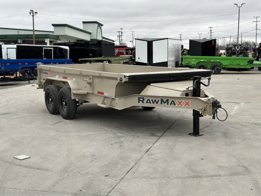 New 2024 RawMaxx 7x14 7Ton Dump Trailer jacks, tarp, spreader gate available in Clarksville, Tennessee