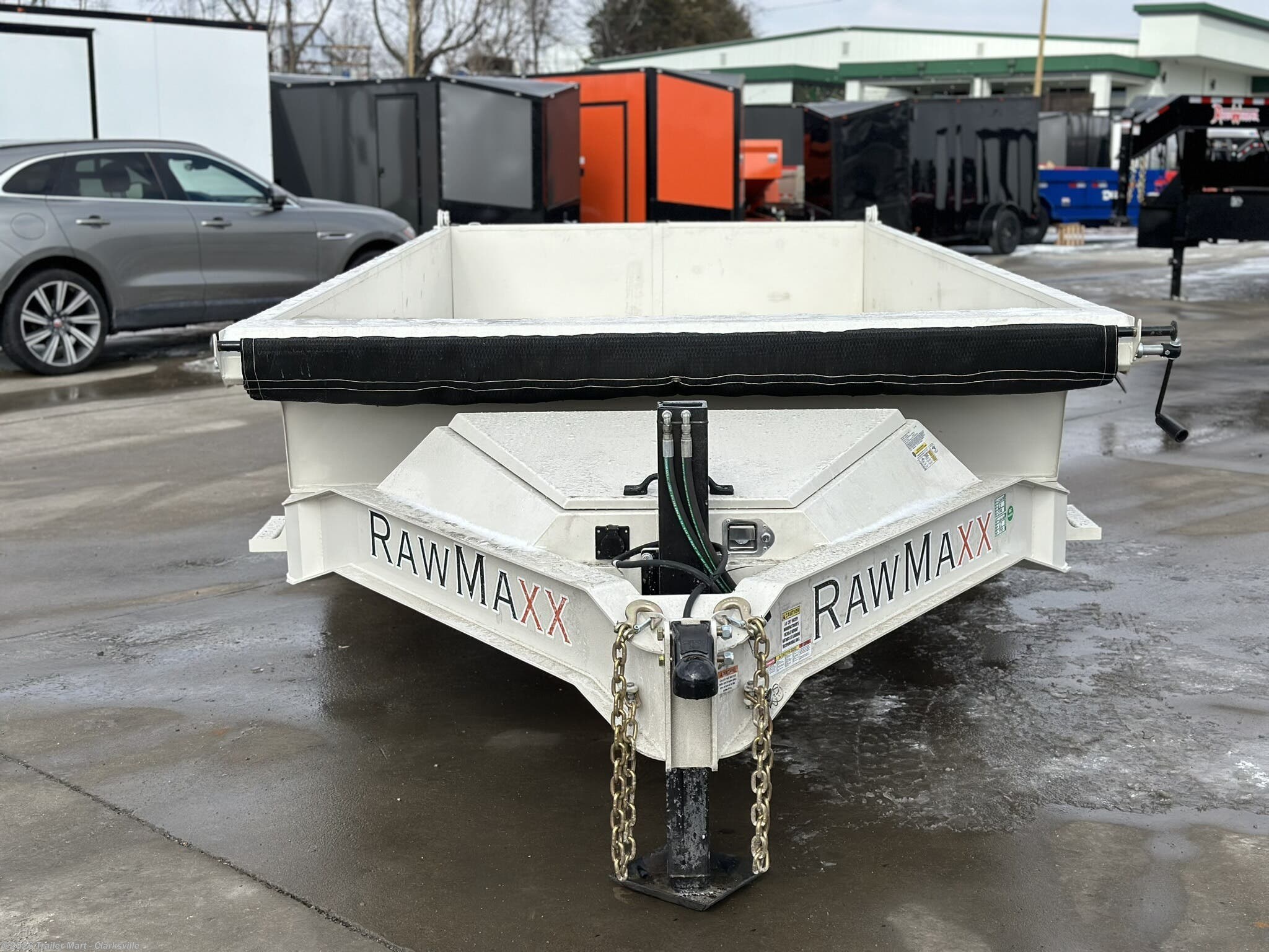 2024 RawMaxx 7x14 14k LowPro Dump W/ Hyd Jack - New Dump Trailer for sale by Trailer Mart - Clarksville in Clarksville, Tennessee