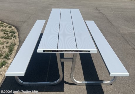 &lt;p&gt;&lt;strong&gt;Aluma 8&#39; All Aluminum Picnic Table&lt;/strong&gt;&lt;/p&gt;
&lt;p&gt;Light Enough To Move Around Whenever You Need&lt;/p&gt;
&lt;p&gt;Light Grey&amp;nbsp;&lt;/p&gt;
&lt;p&gt;Never Rusting&lt;/p&gt;
&lt;p&gt;Outdoor Or Indoor Use&lt;/p&gt;
&lt;p&gt;&amp;nbsp;&lt;/p&gt;