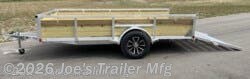 H&H 5"X 8' 3-Board Utility Trailer, 3.5K EZ-Lube Axle, 3"X2" Angle Aluminum Extrusion Frame, 3"X2" Angle Aluminum Extrusion Crossmembers, 2"x2" Aluminum Extrusion Tube Uprights And Top Rail, 24" Tall Utility Trailer, Treated 3-Board Sides, 4" Aluminum A-Frame Tube Tongue, Posi-Lock Coupler, 1K Rated Swivel Jack With Caster Wheel, Front And Rear End Caps, Aluminum Radius Fenders, 2X8 Treated Wood Decking, 54" Bi-Fold Gate, Spring Suspension With Easy Lube Hubs, Aluminum St205/75R15 Load Range C Tires, Full LED DOT Complaint Lighting, (4) D-Rings Tie Downs, 18.5" Deck Height, Load Angle 17°, Ramp Length 58", Ramp Pivot Point, Utility Trailer Brakes None, Aluminum Utility Trailer, EZ-Lube Axle Trailer, Aluminum Trailer Frame, Bi-Fold Gate Trailer, LED Lighting Trailer, Swivel Jack Trailer, Treated Wood Deck Trailer, Aluminum Fenders Trailer, Utility Trailer Tie Downs, Spring Suspension Trailer