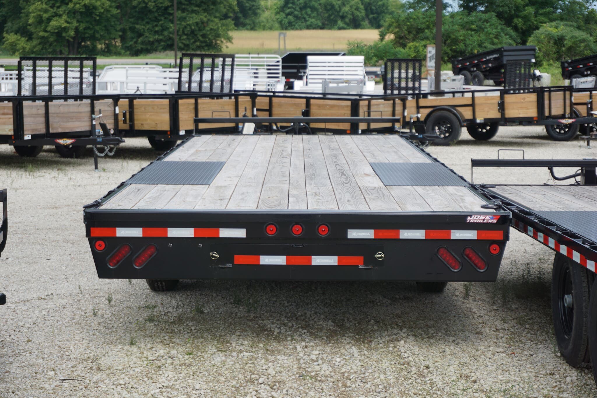 FDP 102 x 25, 10” I-Beam Frame, 10-inch I-Beam Frame, 10-inch I-Beam Tongue, 2 5/16” Adjustable Coupler, Adjustable Coupler, 2 5/16” Coupler, 16” Structural Crossmembers, Structural Crossmembers, Deck Height 33”, 33” Deck Height, Chain Storage Tray, Rub Rail, Stake Pockets, Pipe Spools, Cambered Spring Axles, Multi-leaf Slipper Spring Suspension, E-Z Lube Hubs, Electric Brake Axles, 2 Electric Brake Axles, Full 102’ Wide Deckover, 8’ Slide-in Ramps, 10k Drop-Leg Jack, Treated Pine 2x8 Floor, Treated Pine Floor, 2x8 Floor, 4 Standard 3” D-Rings, Standard 3” D-Rings, 235/80R16 Radial Tires, 235/80R16 Tires, 8 Hole Wheel, Lifetime LED Lighting, DOT Approved Lighting, Molded Sealed Harness, Harness with Resistors, 7-Way Receiver Female Plug, 7-Way Plug with Adapter.