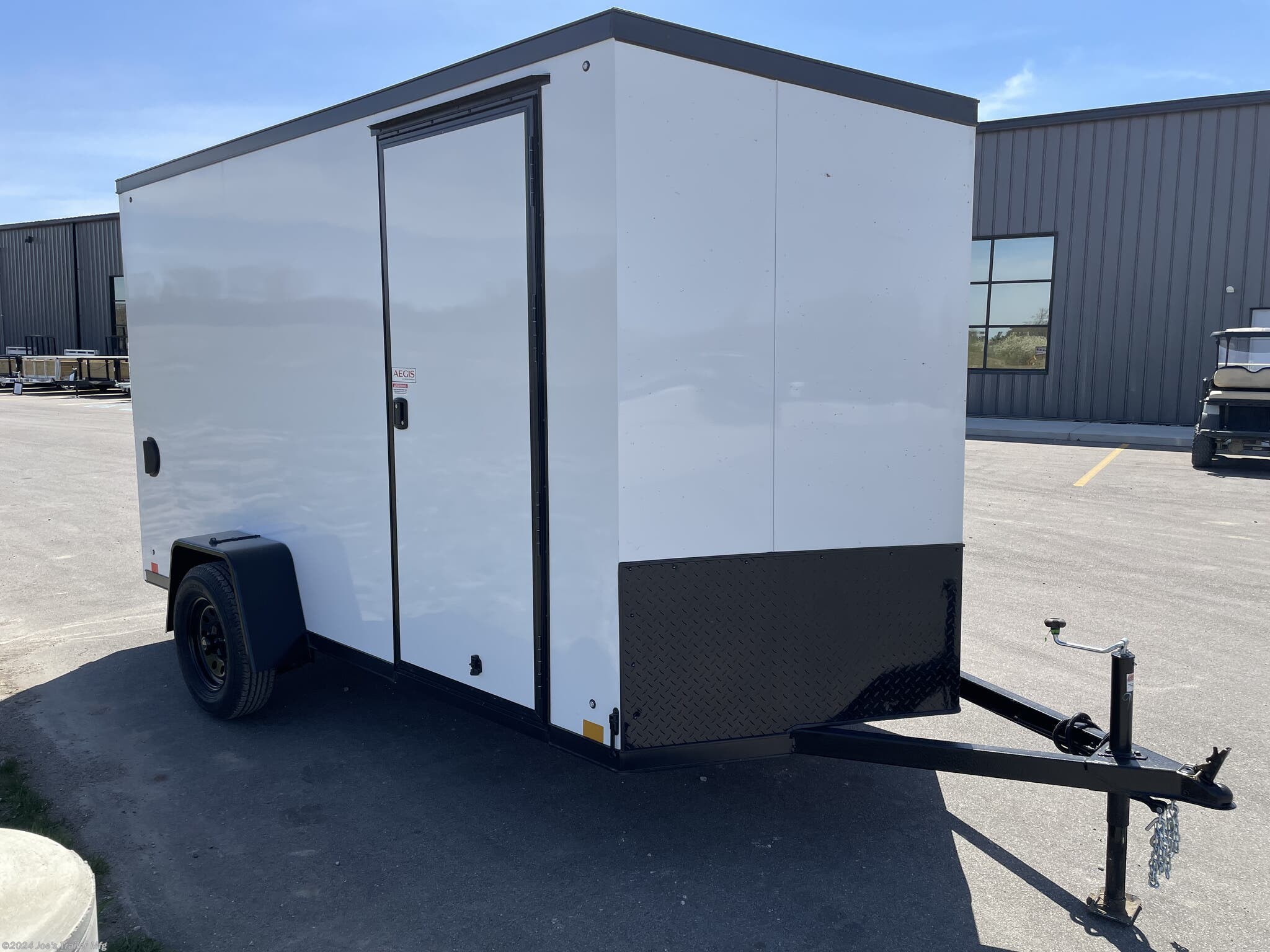 6 x 12 white enclosed trailer