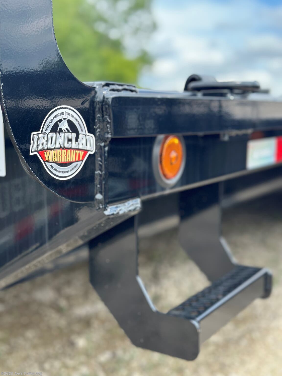 Legend - Tandem Axle: FDP 102 x 22, 10” I-Beam Frame and Tongue, 2 5/16” Adjustable Coupler, 16” Structural Crossmembers, Deck Height 33”, Rub Rail, Stake Pockets & Pipe Spools, Cambered Spring Axles, Multi-leaf Slipper Spring Suspension, E-Z Lube Hubs, 2 Electric Brake Axles, Full 102’ Wide Deckover, Slide in Ramps, 10k Drop-Leg Jack, Treated Pine 2x8 Floor, 4 Standard 3” D-Rings, 235/80R16 Radial Tires with 8 Hole Wheel, Lifetime LED Lighting, All Lighting DOT Approved, Molded Sealed Harness with Resistors, 7-Way Receiver Female Plug with Adapter