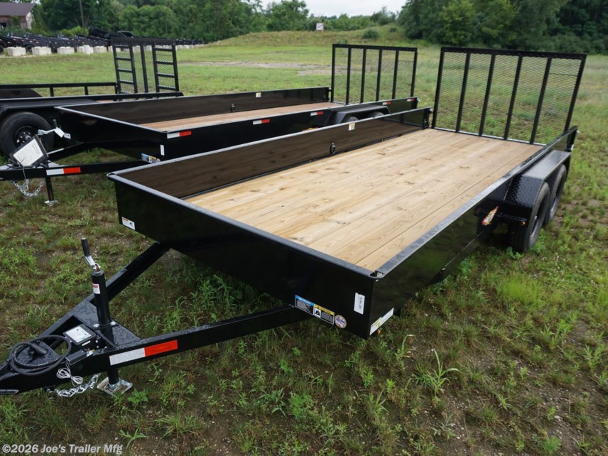82x18 Tandem Solid Side Trailer, 12-Gauge Steel Frame Trailer, Steel Angle Crossmembers, 12-Gauge Steel Sides, 15" Tall Trailer Sides, 4" Steel Channel Tongue, A-Frame Posi-lock Coupler, Dual Safety Chains and Hooks, 2K Rated Set-Back Jack with Foot, 2x8 Treated Wood Decking, #1 Grade Wood Decking, Welded Front Board Retainer, Rear End Cap Trailer, 50" Spring Assisted Gate, Grab Handle Trailer, Steel Tread Plate Fenders, Spring Suspension Trailer, Easy Lube Hubs, Radial Tires Black Steel Wheels, Enclosed Sealed Wiring Harness, Full LED DOT Compliant Lighting, D-Rings Tie Downs, Spare Tire Mount, Brakes Equipped Trailer, Load Angle 22°, Ramp Length 50", Ramp Pivot Point Measurement. 82x18 Tandem Solid Side Trailer, 12-Gauge Steel Frame Trailer, Steel Angle Crossmembers, 12-Gauge Steel Sides, 15" Tall Trailer Sides, 4" Steel Channel Tongue, A-Frame Posi-lock Coupler, Dual Safety Chains and Hooks, 2K Rated Set-Back Jack with Foot, 2x8 Treated Wood Decking, #1 Grade Wood Decking, Welded Front Board Retainer, Rear End Cap Trailer, 50" Spring Assisted Gate, Grab Handle Trailer, Steel Tread Plate Fenders, Spring Suspension Trailer, Easy Lube Hubs, Radial Tires Black Steel Wheels, Enclosed Sealed Wiring Harness, Full LED DOT Compliant Lighting, D-Rings Tie Downs, Spare Tire Mount, Brakes Equipped Trailer, Load Angle 22°, Ramp Length 50", Ramp Pivot Point Measurement.