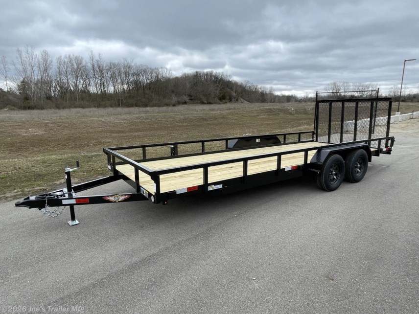 H&H 82" x 20' Landscape Utility Trailer, 3" x 2" x 3/16" Steel Angle Frame, Single Axle Utility Trailer, 4" x 3" x 1/4" Steel Angle Frame, Tandem Axle Utility Trailer, 3" x 2" x 3/16" Steel Angle Crossmembers, 4" Steel Channel Tongue, 2" x 1-1/2" Steel Tube Uprights, 2" x 2" Steel Tube Top Rail, 2" A-Frame Posi-Lock Coupler, Single Axle Coupler, 2-5/16" A-Frame Posi-Lock Coupler, Tandem Axle Coupler, Dual Safety Chains and Hooks, 4-Prong Plug Trailer, 7-Way RV-Style Plug, Enclosed Sealed Wiring Harness, 2k Rated Setback Jack, Spring Assisted Gate, 50" Tall Gate, Grab Handle Gate, Radius Tread Plate Fenders, Steel Formed Tread Plate Fenders, Single Spring Idler Suspension, 2990 lb. GVWR, Tandem Spring Brake Suspension, 7000 lb. GVWR, Easy Lube Hubs, ST205/75R15 'C' Tires, 15" Black Steel Wheels, High Gloss Powder Coat Finish, 2 x 8 Pressure Treated Pine Decking, Welded Front Board Retainer, Rear End Board Cap, Stake Pockets Trailer, Spare Tire Mount, Full LED DOT Compliant Lighting. H&H 82" x 20' Landscape Utility Trailer, 3" x 2" x 3/16" Steel Angle Frame, Single Axle Utility Trailer, 4" x 3" x 1/4" Steel Angle Frame, Tandem Axle Utility Trailer, 3" x 2" x 3/16" Steel Angle Crossmembers, 4" Steel Channel Tongue, 2" x 1-1/2" Steel Tube Uprights, 2" x 2" Steel Tube Top Rail, 2" A-Frame Posi-Lock Coupler, Single Axle Coupler, 2-5/16" A-Frame Posi-Lock Coupler, Tandem Axle Coupler, Dual Safety Chains and Hooks, 4-Prong Plug Trailer, 7-Way RV-Style Plug, Enclosed Sealed Wiring Harness, 2k Rated Setback Jack, Spring Assisted Gate, 50" Tall Gate, Grab Handle Gate, Radius Tread Plate Fenders, Steel Formed Tread Plate Fenders, Single Spring Idler Suspension, 2990 lb. GVWR, Tandem Spring Brake Suspension, 7000 lb. GVWR, Easy Lube Hubs, ST205/75R15 'C' Tires, 15" Black Steel Wheels, High Gloss Powder Coat Finish, 2 x 8 Pressure Treated Pine Decking, Welded Front Board Retainer, Rear End Board Cap, Stake Pockets Trailer, Spare Tire Mount, Full LED DOT Compliant Lighting.