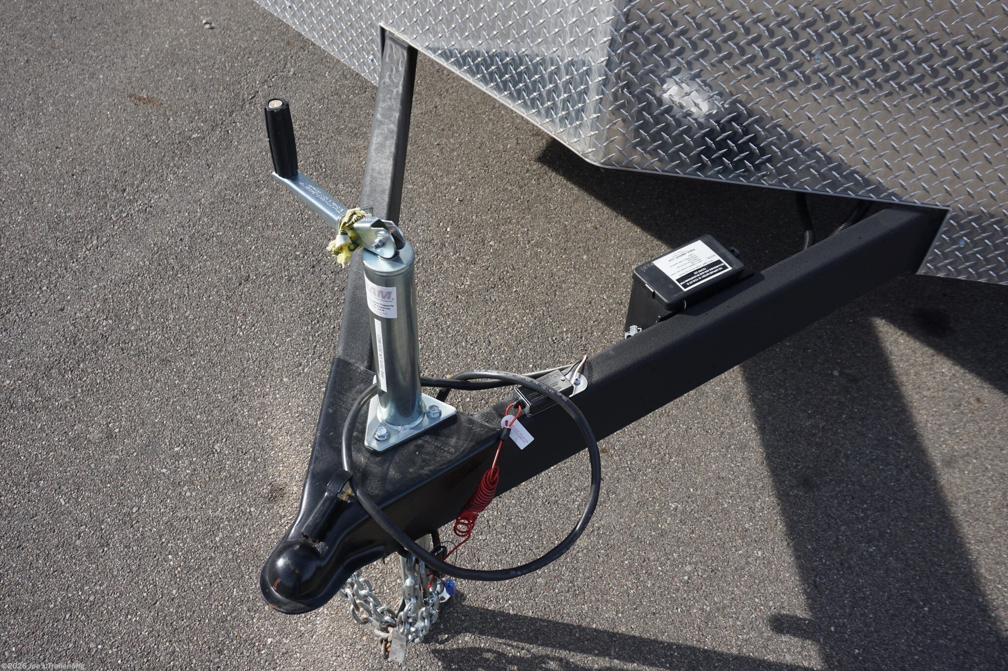 Haul-About 75” x 16’ enclosed trailer, 75” x 16’ trailer, Haul-About aluminum enclosed trailer, dual axle trailer, 2 x 3,500 lb axle trailer, aluminum cargo trailer, bumper pull enclosed trailer, black enclosed trailer, ST205/75R15 trailer tires, 15-inch trailer rims, electric brake trailer, 7,000 lb GVWR trailer, 4,314 lb payload trailer, 2,686 lb curb weight trailer, 75” wide trailer, 16’ long trailer, LED trailer lights, outside LED light with side door switch, 2,000 lb capacity D-rings, recessed floor D-rings, trailer with recessed D-rings, scoop vents trailer, trailer with flush lock, bar lock and flush lock, trailer with flip-up door, UTV trailer, enclosed UTV trailer, trailer for UTV