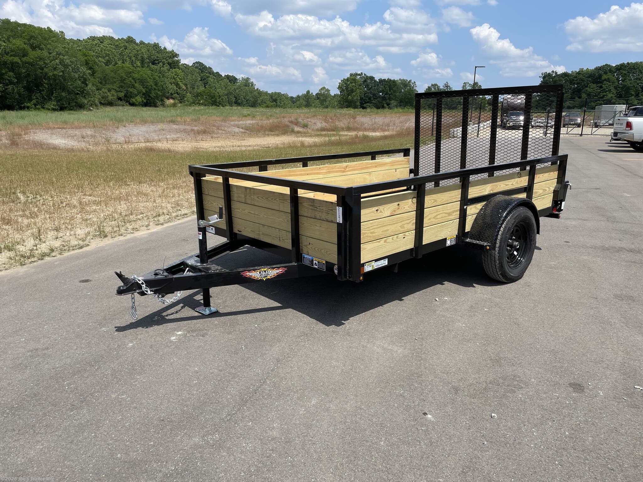 H&H 6'4"X10' 3 Board Utility Trailer, H&H Trailer, Utility Trailer, 3 Board Trailer, 6'4"X10' Trailer, 3"x2" Angle Cross Members, Angle Cross Members, Cross Members, 3 Board Treated Wood Sides, Treated Wood Sides, 2"X 1.5" Tube Sides, 4" Channel Tongue, Channel Tongue, Trailer Tongue, 2" A Frame Coupler, A Frame Coupler, 2K Set Back Jack, Set Back Jack, 2K Jack, 3K Spring Axle, Spring Axle, 3K Axle, ST205/75R15 Load Range C Tires, Load Range C Tires, Trailer Tires, 15" Trailer Tires, LED Lighting, Trailer LED Lighting, LED Lights, Pressure Treated Pine Decking, Treated Pine Decking, Pine Decking, Spring Assisted Ramp Gate 50"X55", Spring Assisted Ramp Gate, Ramp Gate, 20 1/4" Deck Height, Trailer Deck Height, Steel Tread Plate Fenders, Tread Plate Fenders, Steel Fenders, Side Mounted D-Rings, Floor Mounted D-Rings, D-Rings, Spare Tire Mount, Trailer Spare Tire Mount.