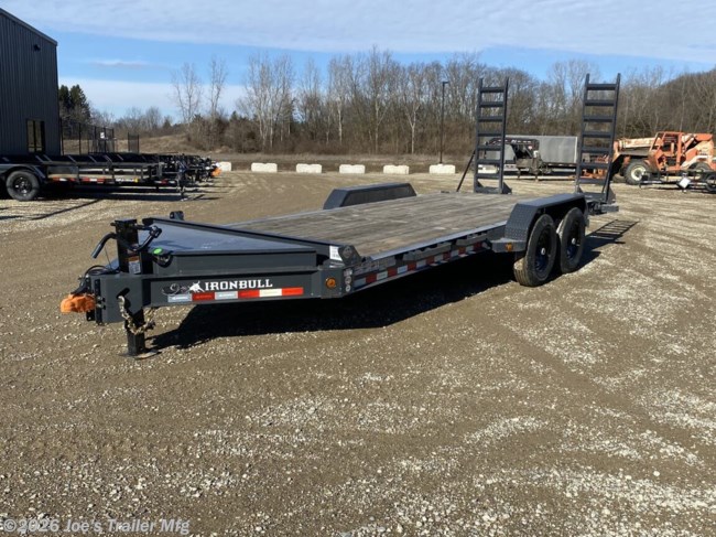 2026 IronBull EWB8320 83x20 14000 GVWR 2' Dovetail W/Stand Up Ramps