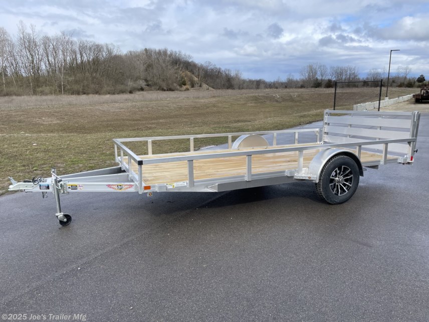 Landscape Trailer H & H 7 X 14 Aluminum Rail Side, 3 X 2 Angle Aluminum Extrusion Frame, Aluminum Extrusion Tube Upright Sides, 2 x 2 Tube Top Rail, Aluminum Triple Tube Tongue, Treated Wood Deck, 15" Aluminum Wheels, 15" Radial Tires, A-Frame Posi-lock Coupler, Dual Safety Chains & Hooks, Swivel Jack with Caster Wheel, LED Lighting, Sealed Wiring Harness, Aluminum Stake Pockets, 54" Bi-Fold Gate, Load Angle & Ramp Length, Load Angle: 17°, Ramp Length: 58", Measured from Ramp Pivot Point, Aluminum Trailer Accessories, Durable Aluminum Extrusions, Heavy Duty Aluminum Rail, Trailer Load Ramp, Swivel Trailer Jack, Safety Chain Hooks, Bi-Fold Gate for Trailers, Sealed Trailer Wiring, Aluminum Stake Pocket Kit, Radial Trailer Tires, Posi-lock Coupler System, Triple Tube Tongue Design, Treated Wood Trailer Deck, Angle Aluminum Frame, Tube Top Rail for Trailers, Aluminum Wheel Specifications, Trailer Lighting Solutions.