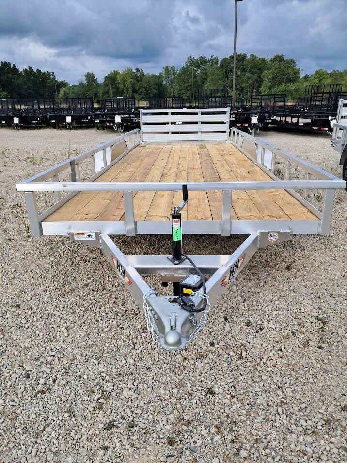 H&H 82"X14' Single Axle Utility Trailer, H&H trailer, single axle utility trailer, 82"X14' trailer, utility trailer, 3"x2" angle cross members, angle cross members, 3"x2" angle frame, angle frame, 2" A frame tongue, A frame tongue, 17.5" deck height, deck height, 1K swivel jack, swivel jack, 3K spring axle, spring axle, 15" radial load range C aluminum wheels, radial load range C wheels, aluminum wheels, ST205/75R15 wheels, LED lighting, LED trailer lights, pressure treated pine decking, pine decking, bi-fold gate, bi-fold ramp, removable side mounted ramps, side mounted ramps, trailer ramps, H&H trailer features, H&H trailer specifications, utility trailer features, utility trailer specifications, single axle trailer benefits, durable trailer, reliable utility trailer, trailer with LED lights, trailer with aluminum wheels, trailer with pressure treated decking, trailer with bi-fold gate, trailer with removable ramps.