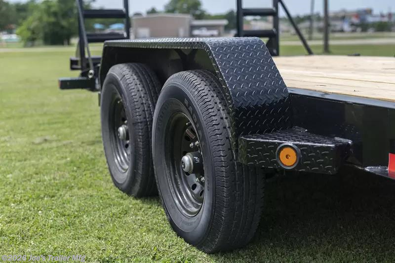 Ironbull EWB8324 Equipment Trailer, 8” I-Beam Frame, 16,000 lb GVWR, Tandem 8k Brake Axles, Super Lube Hubs, 235/80 R16 Radial Tires, Equipped Brakes, Oversized Front Tool Box, 10k Drop-Leg Bolt-On Jack, Rampage Ramps, 2x8 Treated Lumber Flooring, 16” Black Wheels, 8 Weld-On D-Rings, Removable 14 Ga Diamond Plate Fenders, 3” Structural Crossmembers, 16” Centers, Integrated Tie-Downs, Front Bump Rail, Weld-On 3/8” Safety Chains, 5 Position 2 5/16” Ball Coupler, Powdura Powder Coat, One Cure Primer, Lifetime LED Lights, Stop, Signal, Marker, License Plate, 6 Leaf Spring Suspension, DOT Reflective Tape, Electric Breakaway Kit, Charger, DOT Approved Lighting, Molded Sealed Harness, Heavy Duty Equipment Trailer, High Capacity Trailer, Off-Road Trailer, Durable Construction, Safety Features, Trailer Accessories