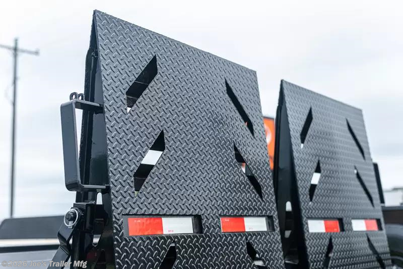 Ironbull EWB8324 Equipment Trailer, 8” I-Beam Frame, 16,000 lb GVWR, Tandem 8k Brake Axles, Super Lube Hubs, 235/80 R16 Radial Tires, Equipped Brakes, Oversized Front Tool Box, 10k Drop-Leg Bolt-On Jack, Rampage Ramps, 2x8 Treated Lumber Flooring, 16” Black Wheels, 8 Weld-On D-Rings, Removable 14 Ga Diamond Plate Fenders, 3” Structural Crossmembers, 16” Centers, Integrated Tie-Downs, Front Bump Rail, Weld-On 3/8” Safety Chains, 5 Position 2 5/16” Ball Coupler, Powdura Powder Coat, One Cure Primer, Lifetime LED Lights, Stop, Signal, Marker, License Plate, 6 Leaf Spring Suspension, DOT Reflective Tape, Electric Breakaway Kit, Charger, DOT Approved Lighting, Molded Sealed Harness, Heavy Duty Equipment Trailer, High Capacity Trailer, Off-Road Trailer, Durable Construction, Safety Features, Trailer Accessories