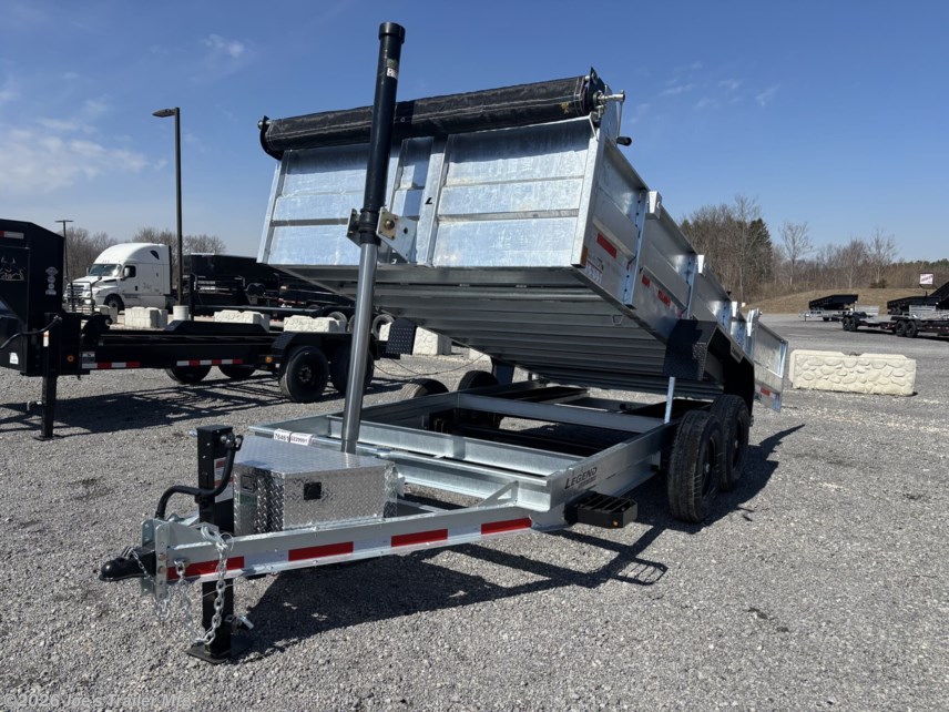 New 2026 Legend Trailers 7X14GDBTA70 7x14 14000 GVWR Galvanized Dump W/2' Sides available in Clarklake, Michigan