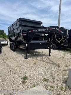 2025 IronBull 83x16 16000GVWR Gently Used Gooseneck Trailer Only - Used Roll-Off Trailer for sale by Joe's Trailer Mfg in Clarklake, Michigan