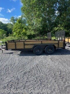 2026 7x14 7000 GVWR Tube Top Wood Side by H&H from Joe's Trailer Mfg in Clarklake, Michigan