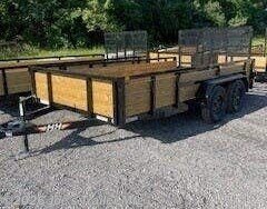 2026 H&H 7x14 7000 GVWR Tube Top Wood Side - New Utility Trailer for sale by Joe's Trailer Mfg in Clarklake, Michigan