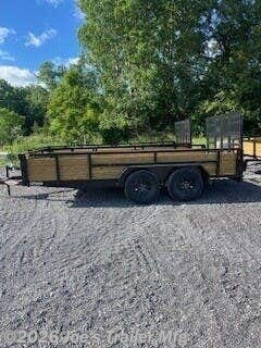 2026 7x14 7000 GVWR Tube Top Wood Side by H&H from Joe's Trailer Mfg in Clarklake, Michigan