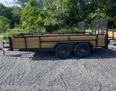 2026 7x14 7000 GVWR Tube Top Wood Side by H&H from Joe's Trailer Mfg in Clarklake, Michigan