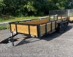 2026 H&H 7x16 7000 GVWR Tube Top Wood Side - New Utility Trailer for sale by Joe's Trailer Mfg in Clarklake, Michigan