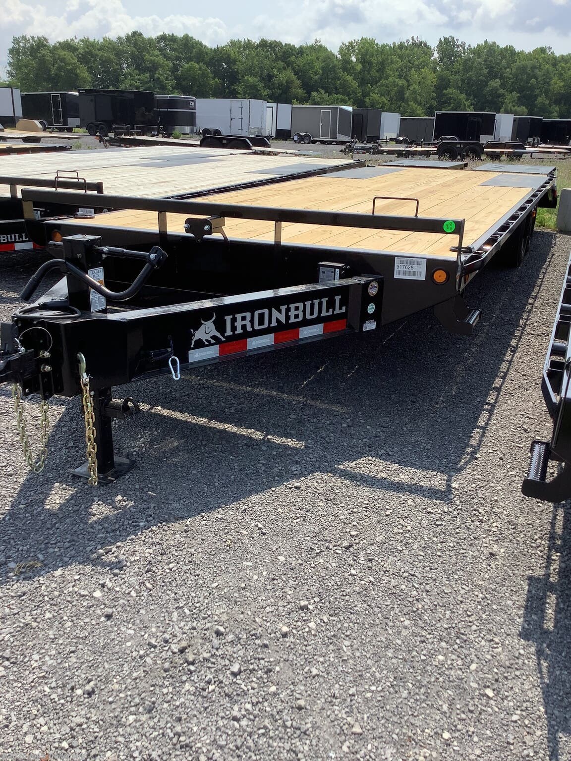 2027 IronBull 102x28 16000 GVWR 5' Dove Tail w/Rampage Ramps - New Deckover/Flat Deck Trailer for sale by Joe's Trailer Mfg in Clarklake, Michigan
