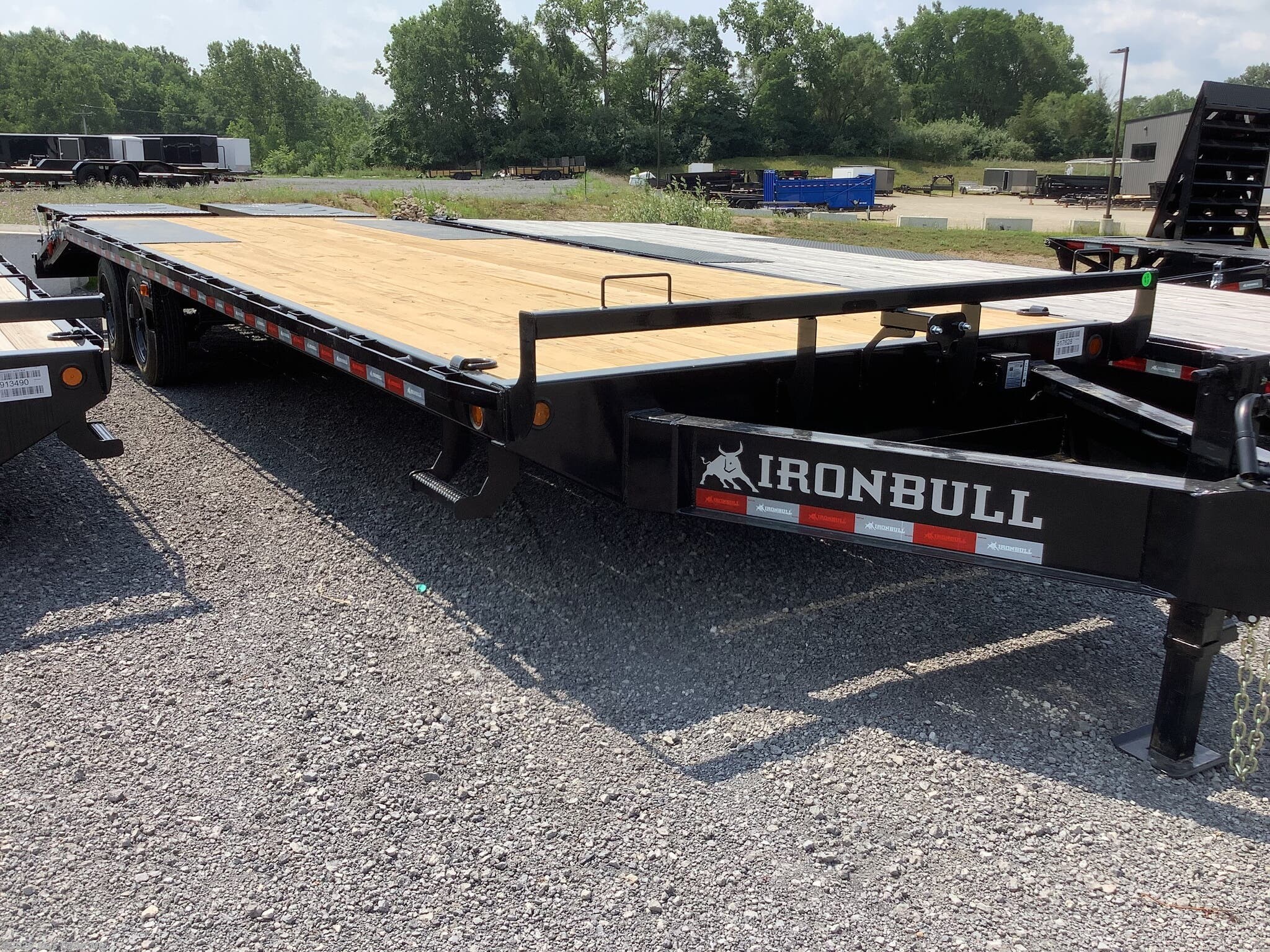 2027 102x28 16000 GVWR 5' Dove Tail w/Rampage Ramps by IronBull from Joe's Trailer Mfg in Clarklake, Michigan
