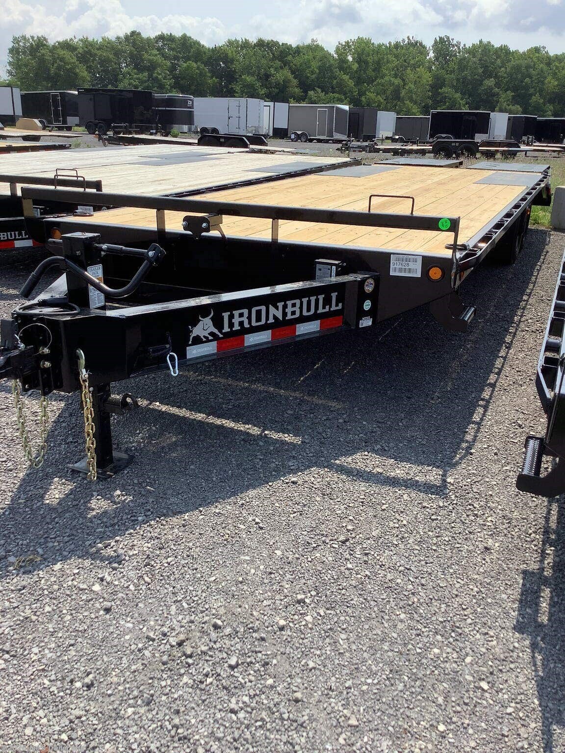 2027 IronBull 102x28 16000 GVWR 5' Dove Tail w/Rampage Ramps - New Deckover/Flat Deck Trailer for sale by Joe's Trailer Mfg in Clarklake, Michigan