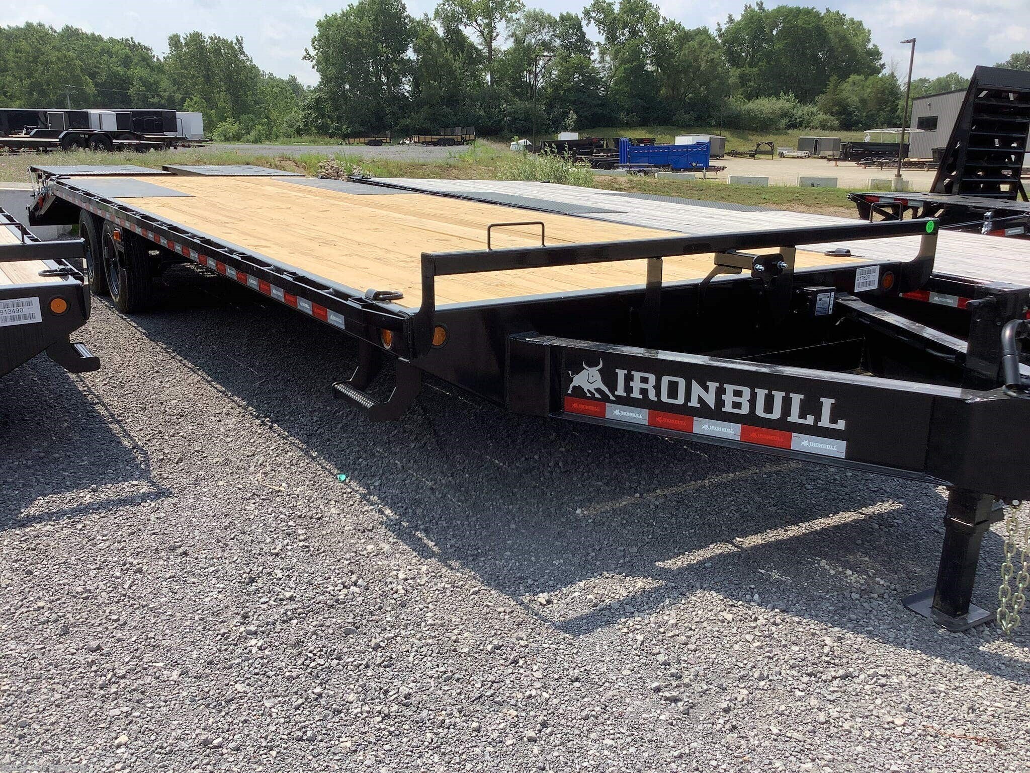 2027 102x28 16000 GVWR 5' Dove Tail w/Rampage Ramps by IronBull from Joe's Trailer Mfg in Clarklake, Michigan