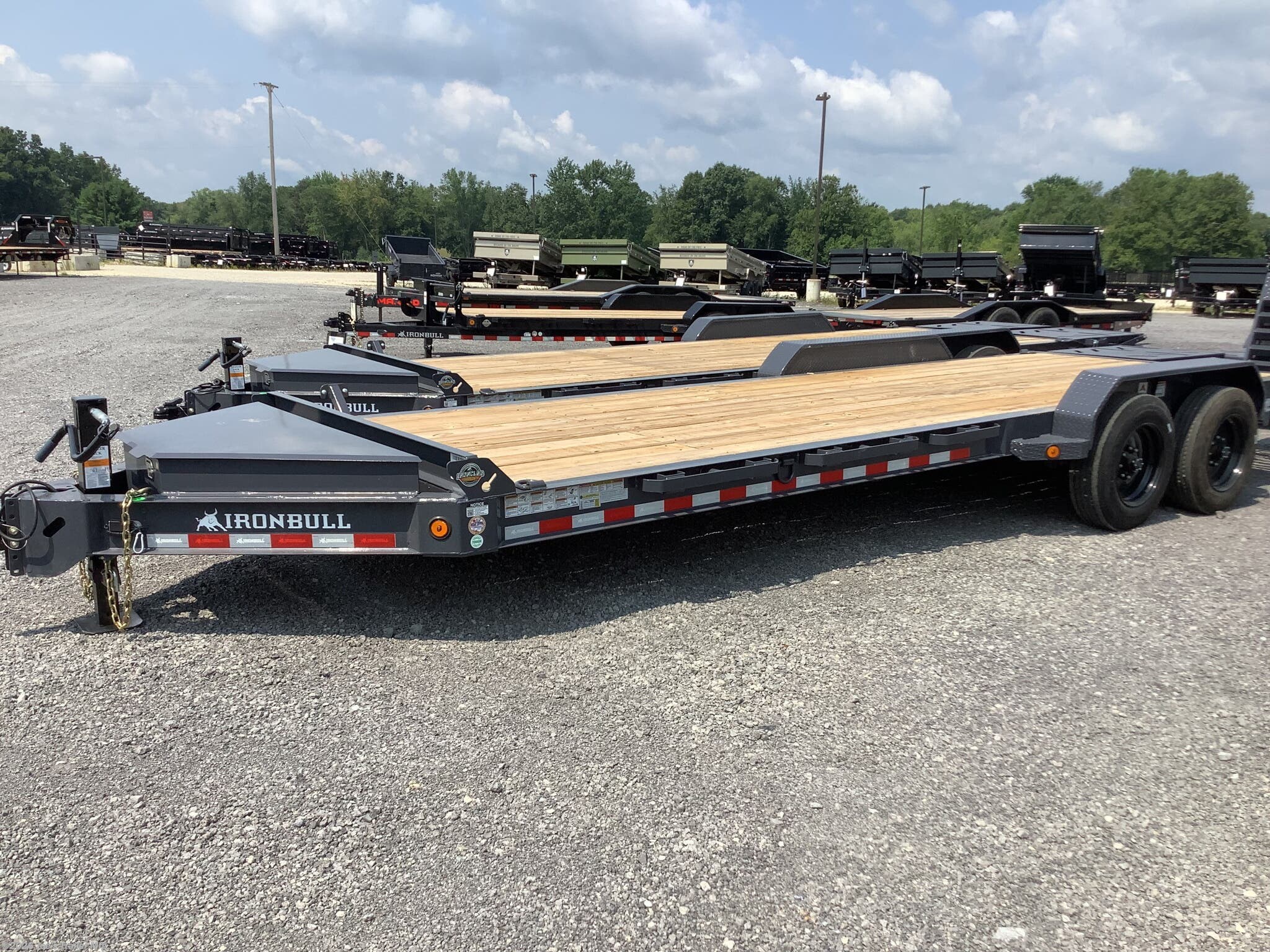 2027 IronBull EWB8324 83x24 16000 GVWR 3' Dove Tail W/Rampage Ramps - New Equipment Trailer for sale by Joe's Trailer Mfg in Clarklake, Michigan