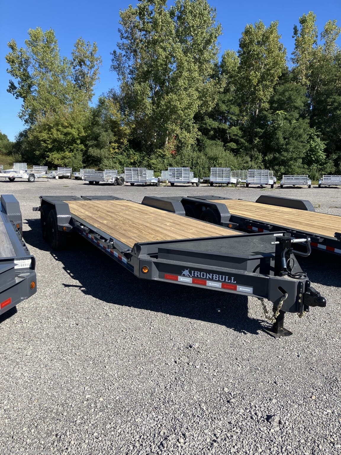 2027 83x22 14000 GVWR 3' Dovetail w/Rampage Ramps by IronBull from Joe's Trailer Mfg in Clarklake, Michigan