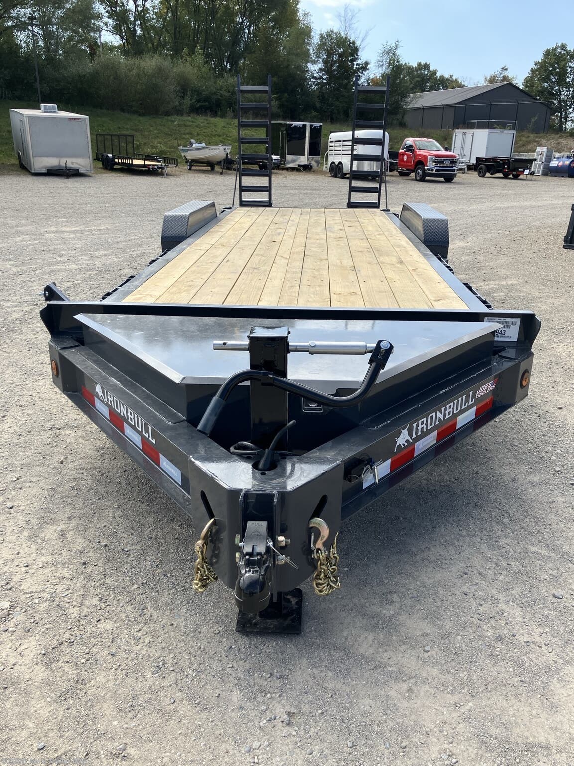 2027 IronBull 83x22 14000 GVWR 2' Dovetail Fold Up Ramps