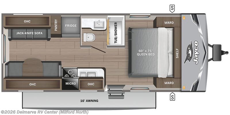 Floorplan of 2026 Jayco Jay Flight SLX 210QB
