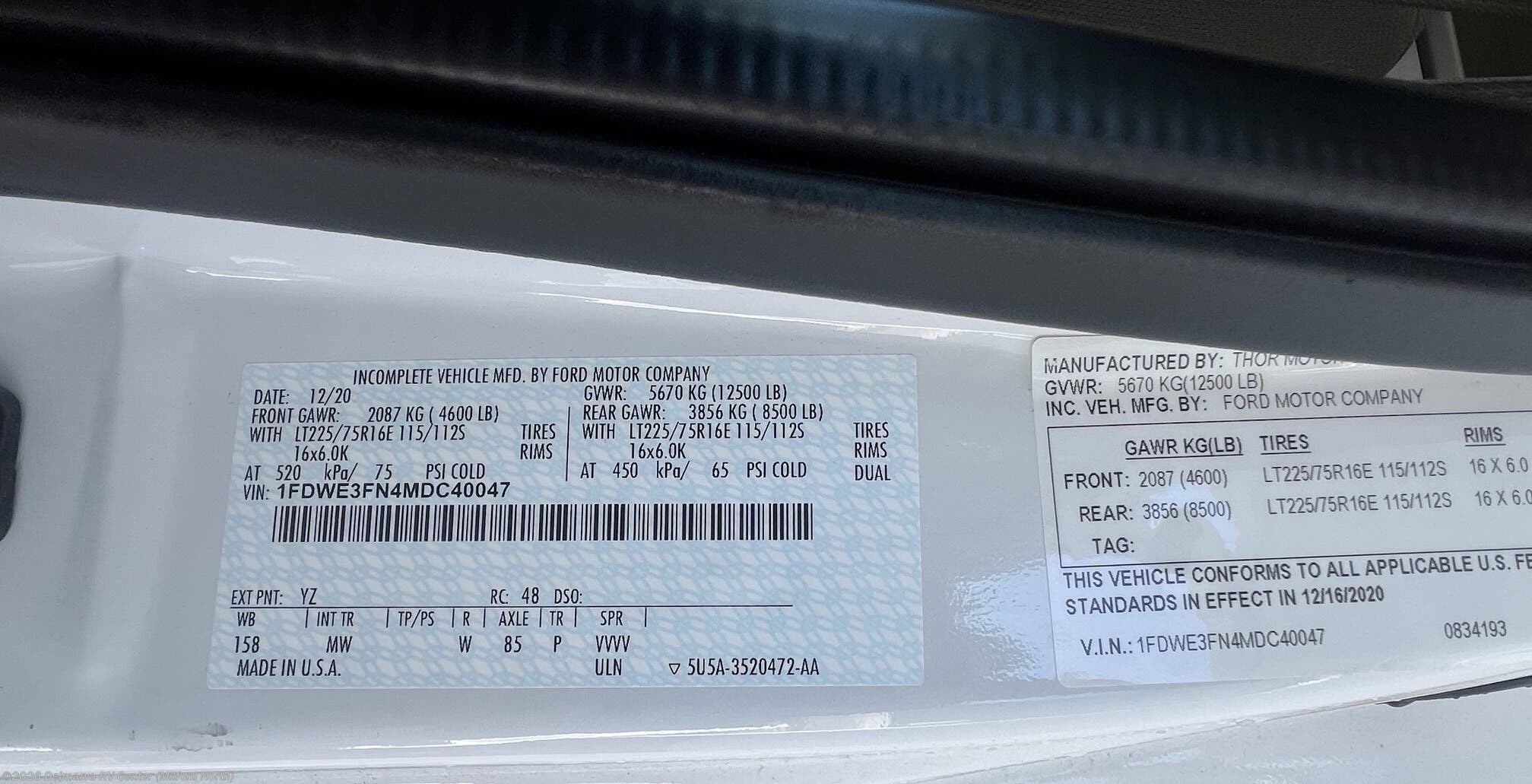 2021 Thor Motor Coach Chateau 22E - Used Class C For Sale by Delmarva RV Center (Milford North) in Milford North, Delaware