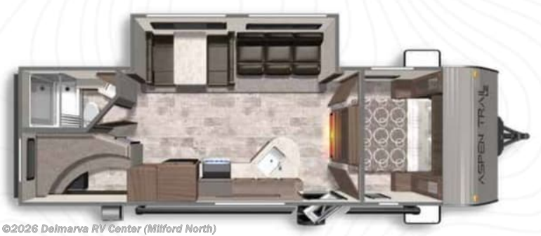 Floorplan of 2023 Dutchmen Aspen Trail LE 26BH