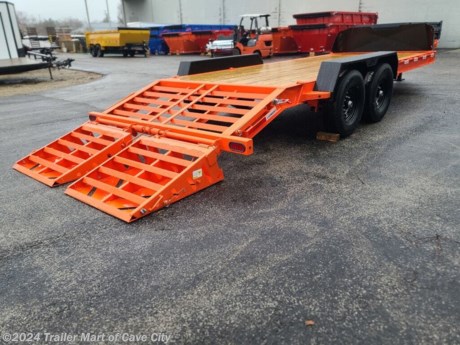 TRAILER SPECS&lt;br&gt;DIMENSIONS - BUMPER PULL&lt;br&gt;LENGTH: 20&#39;&lt;br&gt;DECK WIDTH: 83&quot;&lt;br&gt;DECK HEIGHT: 25&quot;&lt;br&gt;WEIGHT RATINGS&lt;br&gt;GAWR: 7,000 lbs&lt;br&gt;GVWR: 15,260lbs&lt;br&gt;ESTIMATE DRY WEIGHT: 3,580 lbs&lt;br&gt;ESTIMATE PAYLOAD: 11,680 lbs&lt;br&gt;FINISH&lt;br&gt;PAINT TYPE: Powdercoat&lt;br&gt;PREP: Steel Grit Blasted&lt;br&gt;COLORS: Military Green, Desert Tan, Flame Orange, Midnight Black, Spectra Yellow, Blue Horizon, Lime Green, Ash Grey, True Red, Pearl White&lt;br&gt;STYLE: 2 Tone Colors Available, Chassis / Dump&lt;br&gt;WARRANTY&lt;br&gt;AXLE WARRANTY: 6 Year Lippert Spring Axle Warranty&lt;br&gt;TRAILER WARRANTY: Three (3) Year Frame/One (1) Year Parts Warranty&lt;br&gt;TONGUE&lt;br&gt;BP&lt;br&gt;TYPE: 8&quot; I-Beam (13 lbs/ft)&lt;br&gt;LENGTH: 60&quot;&lt;br&gt;SPARE: Weld On Spare Tire Mount&lt;br&gt;COUPLER&lt;br&gt;STANDARD COUPLER BP: Adjustable Demco EZ Latch 2-5/16&quot; BP Coupler (21,000 lbs)&lt;br&gt;FRONT JACK BP: 1 Side Wind Drop Jack Leg (12,000 lbs)&lt;br&gt;TOOLBOX&lt;br&gt;TOOLBOX BP: Mega Lockable Toolbox Bp&lt;br&gt;SAFETY SYSTEM&lt;br&gt;BREAKAWAY SYSTEM: 2382 Brightway Group Electric Breakaway Kit&lt;br&gt;SAFETY CHAINS: 3/8&quot; Grade 70 Safety Chain w/Clevis Hook (2 each)&lt;br&gt;CHASSIS&lt;br&gt;FRAME&lt;br&gt;MAIN FRAME: 8&quot; I-Beam (13 lbs/ft)&lt;br&gt;DECK&lt;br&gt;BED&lt;br&gt;DECK: 2&#39; Dovetail&lt;br&gt;DECK WIDTH: 83&quot;&lt;br&gt;WIDTH BETWEEN FENDERS: 83&quot;&lt;br&gt;DECK HEIGHT: 25&quot;&lt;br&gt;FLOORING: Pine Lumber Floor&lt;br&gt;CROSSMEMBERS: 3&quot; Channel (3.50 lbs/ft) 16&quot; Spacing&lt;br&gt;D-RINGS: 2 - D-Rings In Between Fenders&lt;br&gt;SIDES&lt;br&gt;STAKE POCKETS: 1,5/8&quot; x 3,5/8&quot; (ID) Stake Pockets (Spaced At 24&quot;)&lt;br&gt;FENDERS: 14ga. Diamond Plate Steel Fenders&lt;br&gt;RUNNING GEAR&lt;br&gt;TIRES&lt;br&gt;TYPE: Radial Tires&lt;br&gt;SIZE: ST235/80R16&lt;br&gt;PLY: 14&lt;br&gt;RATING: 3,520 lbs&lt;br&gt;RIMS: 16&quot; Black Mod Wheels&lt;br&gt;SUSPENSION&lt;br&gt;AXLE TYPE: 2 - 7k Lippert Electric Brake EZ Lube Spring Axles&lt;br&gt;BOLT PATTERN: 8 On 6.5&quot;&lt;br&gt;AXLE COUNT: 2&lt;br&gt;SUSPENSION TYPE: Spring&lt;br&gt;AXLE WARRANTY: 6 Year Lippert Spring Axle Warranty&lt;br&gt;ELECTRICAL AND LIGHTING&lt;br&gt;BATTERY AND CHARGING&lt;br&gt;WIRING HARNESS: All-Weather Wiring Harness (7-Way RV)&lt;br&gt;FRAME WIRING: Double Insulated Wiring Harness&lt;br&gt;LIGHTING&lt;br&gt;LIGHTS: DOT Approved Tecniq LED Lights&lt;br&gt;SAFETY&lt;br&gt;REFLECTIVE TAPE: 3M Dot Compliant Reflective Tape http://www.trailer-mart.com/--xInventoryDetail?id=15171566