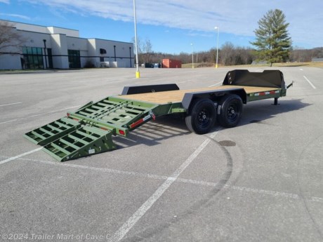 TRAILER SPECS&lt;br&gt;DIMENSIONS - BUMPER PULL&lt;br&gt;LENGTH: 18&#39;&lt;br&gt;DECK WIDTH: 83&quot;&lt;br&gt;DECK HEIGHT: 25&quot;&lt;br&gt;WEIGHT RATINGS&lt;br&gt;GAWR: 7,000 lbs&lt;br&gt;GVWR: 15,260lbs&lt;br&gt;ESTIMATE DRY WEIGHT: 3,221lbs&lt;br&gt;ESTIMATE PAYLOAD: 12,039 lbs&lt;br&gt;FINISH&lt;br&gt;PAINT TYPE: Powdercoat&lt;br&gt;PREP: Steel Grit Blasted&lt;br&gt;COLORS: Military Green, Desert Tan, Flame Orange, Midnight Black, Spectra Yellow, Blue Horizon, Lime Green, Ash Grey, True Red, Pearl White&lt;br&gt;STYLE: 2 Tone Colors Available, Chassis / Dump&lt;br&gt;WARRANTY&lt;br&gt;AXLE WARRANTY: 6 Year Lippert Spring Axle Warranty&lt;br&gt;TRAILER WARRANTY: Three (3) Year Frame/One (1) Year Parts Warranty&lt;br&gt;TONGUE&lt;br&gt;BP&lt;br&gt;TYPE: 8&quot; I-Beam (13 lbs/ft)&lt;br&gt;LENGTH: 60&quot;&lt;br&gt;SPARE: Weld On Spare Tire Mount&lt;br&gt;COUPLER&lt;br&gt;STANDARD COUPLER BP: Adjustable Demco EZ Latch 2-5/16&quot; BP Coupler (21,000 lbs)&lt;br&gt;FRONT JACK BP: 1 Side Wind Drop Jack Leg (12,000 lbs)&lt;br&gt;TOOLBOX&lt;br&gt;TOOLBOX BP: Mega Lockable Toolbox Bp&lt;br&gt;SAFETY SYSTEM&lt;br&gt;BREAKAWAY SYSTEM: 2382 Brightway Group Electric Breakaway Kit&lt;br&gt;SAFETY CHAINS: 3/8&quot; Grade 70 Safety Chain w/Clevis Hook (2 each)&lt;br&gt;CHASSIS&lt;br&gt;FRAME&lt;br&gt;MAIN FRAME: 8&quot; I-Beam (13 lbs/ft)&lt;br&gt;DECK&lt;br&gt;BED&lt;br&gt;DECK: 2&#39; Dovetail&lt;br&gt;DECK WIDTH: 83&quot;&lt;br&gt;WIDTH BETWEEN FENDERS: 83&quot;&lt;br&gt;DECK HEIGHT: 25&quot;&lt;br&gt;FLOORING: Pine Lumber Floor&lt;br&gt;CROSSMEMBERS: 3&quot; Channel (3.50 lbs/ft) 16&quot; Spacing&lt;br&gt;D-RINGS: 2 - D-Rings In Between Fenders&lt;br&gt;SIDES&lt;br&gt;STAKE POCKETS: 1,5/8&quot; x 3,5/8&quot; (ID) Stake Pockets (Spaced At 24&quot;)&lt;br&gt;FENDERS: 14ga. Diamond Plate Steel Fenders&lt;br&gt;RUNNING GEAR&lt;br&gt;TIRES&lt;br&gt;TYPE: Radial Tires&lt;br&gt;SIZE: ST235/80R16&lt;br&gt;PLY: 14&lt;br&gt;RATING: 3,520 lbs&lt;br&gt;RIMS: 16&quot; Black Mod Wheels&lt;br&gt;SUSPENSION&lt;br&gt;AXLE TYPE: 2 - 7k Lippert Electric Brake EZ Lube Spring Axles&lt;br&gt;BOLT PATTERN: 8 On 6.5&quot;&lt;br&gt;AXLE COUNT: 2&lt;br&gt;SUSPENSION TYPE: Spring&lt;br&gt;AXLE WARRANTY: 6 Year Lippert Spring Axle Warranty&lt;br&gt;ELECTRICAL AND LIGHTING&lt;br&gt;BATTERY AND CHARGING&lt;br&gt;WIRING HARNESS: All-Weather Wiring Harness (7-Way RV)&lt;br&gt;FRAME WIRING: Double Insulated Wiring Harness&lt;br&gt;LIGHTING&lt;br&gt;LIGHTS: DOT Approved Tecniq LED Lights&lt;br&gt;SAFETY&lt;br&gt;REFLECTIVE TAPE: 3M Dot Compliant Reflective Tape http://www.trailer-mart.com/--xInventoryDetail?id=15171617