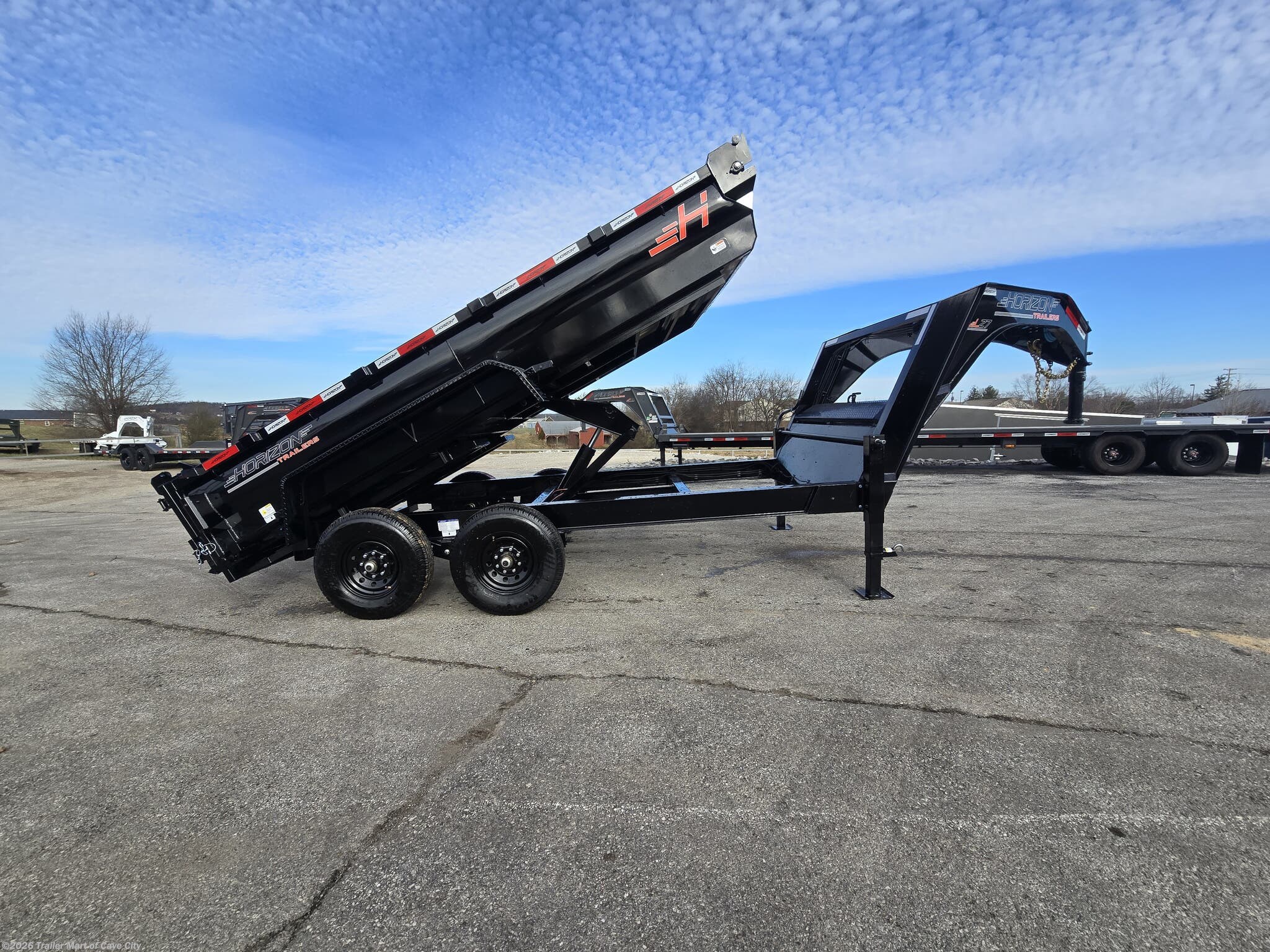 2026 Horizon Trailers LZ7 7'x14' Gooseneck 7k Dump Trailer