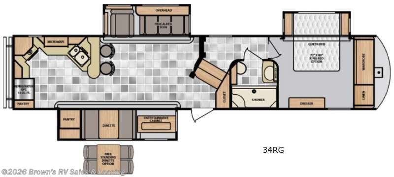 2016 Winnebago Latitude 34RG - Used Fifth Wheel For Sale by Brown's RV Sales & Leasing in Guttenberg, Iowa features Slideout