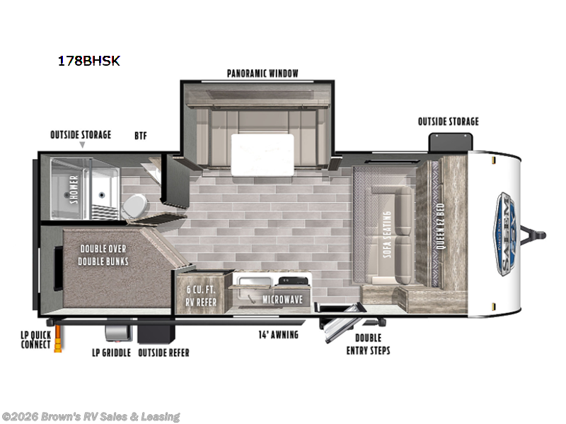 2023 Forest River Wildwood FSX 178BHSK - New Travel Trailer For Sale by Brown's RV Sales & Leasing in Guttenberg, Iowa features Slideout
